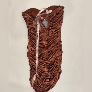 House of CB Copper Ruched Dress